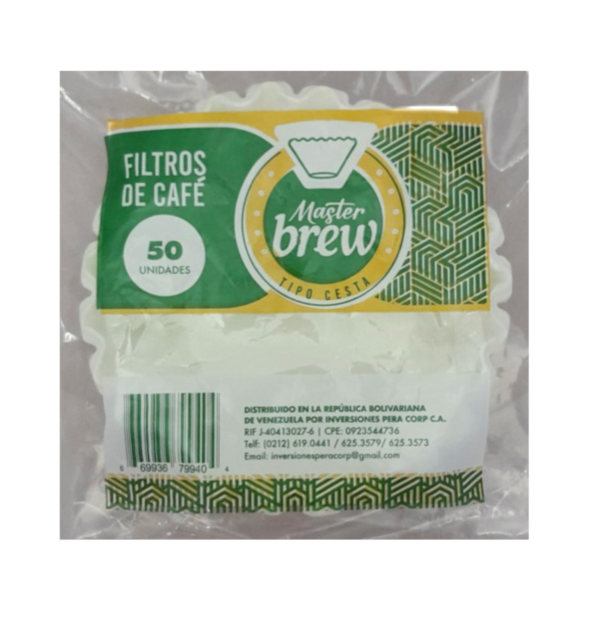 Filtro para Cafetera tipo Cesta Master Brew x 50